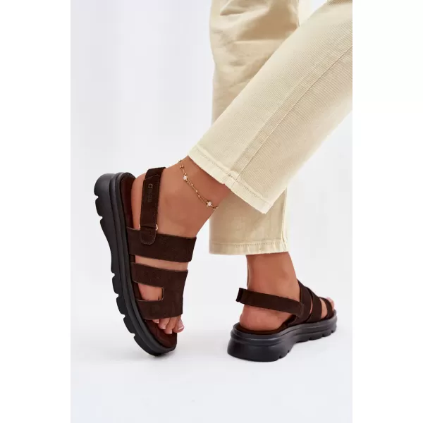  Sandale de dama BIG STAR SHOES TT274483 MARO/BEJ 
