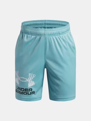 Pantaloni scurți pentru băieți UNDER ARMOUR TECH LOGO SHORTS 1383333-425 ALBASTRU
