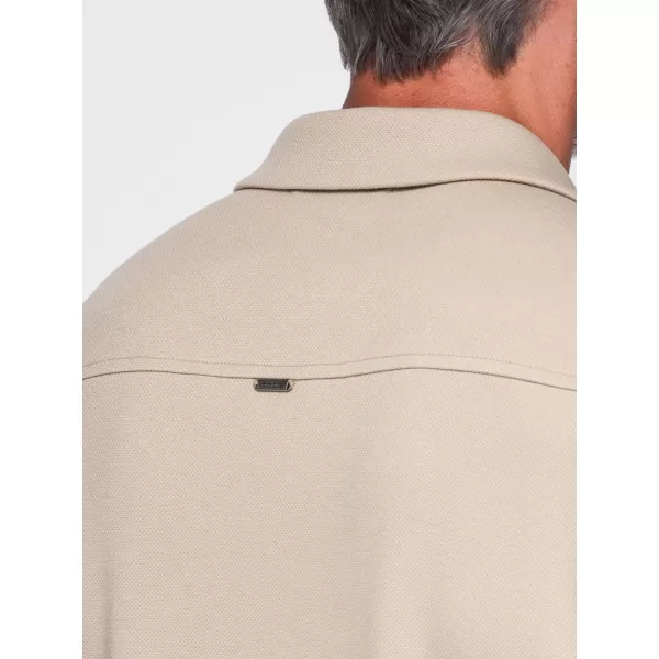  Cămașă pentru bărbați OMBRE OM-SHCS-0220 BEJ 