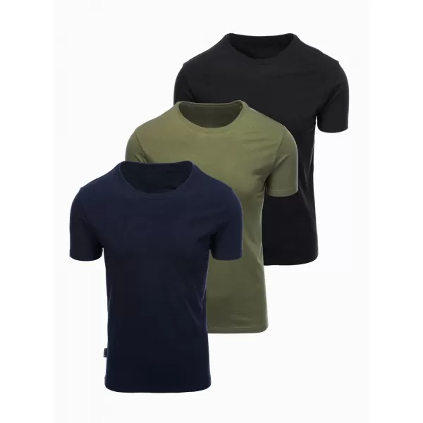  Tricou pentru bărbați OMBRE OM-TSBS-0268 NEGRU/VERDE/KAKI 