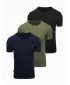 Tricou pentru bărbați OMBRE OM-TSBS-0268 NEGRU/VERDE/KAKI