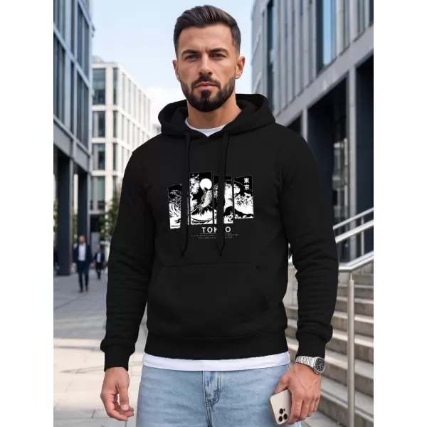  Hanorac pentru bărbați DSTREET NX5146BX-03-09 NEGRU 