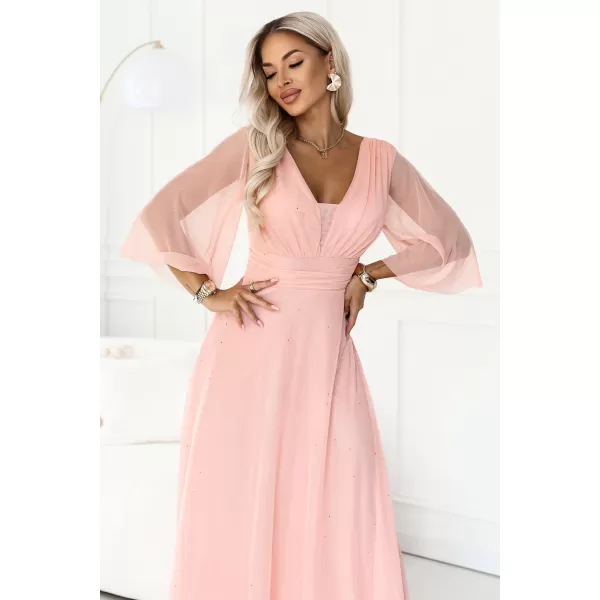  Rochie NUMOCO 682-2 PIERSICĂ 