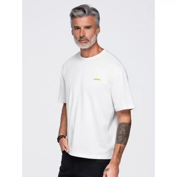  Tricou pentru bărbați OMBRE OM-TSPT-0284 APROAPE ALB 