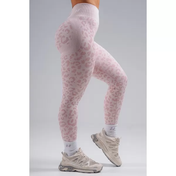  Jambiere compresive push-up cu imprimeu leopard NEBBIA PRIMAL 849 LEOPARD ROZ 