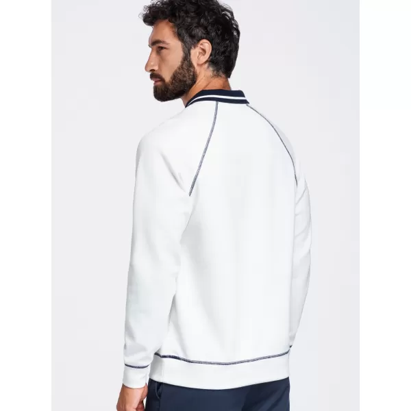  Hanorac pentru bărbați OMBRE OM-SSNZ-0269 APROAPE ALB 