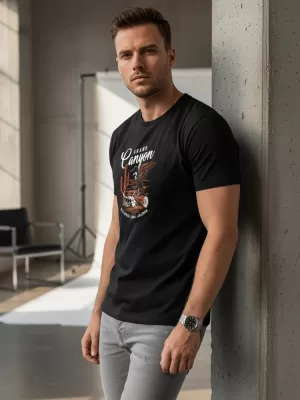 Tricou pentru bărbați DSTREET NX059R NEGRU