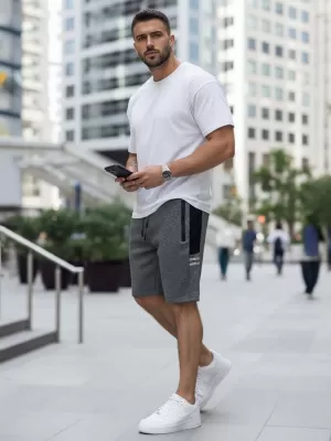 Pantaloni scurți pentru bărbați DSTREET SX2255 GRI ÎNCHIS