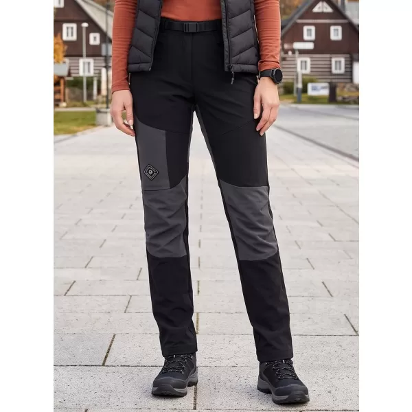  Pantaloni softshell dama ALPINE PRO AKANA 3 NEGRU 