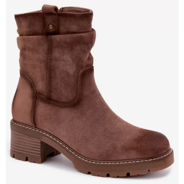  Botine de dama S.BARSKI HY62-8100 CIOCOLATĂ 