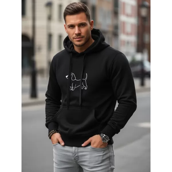  Hanorac pentru bărbați DSTREET NX0221B-BK NEGRU 