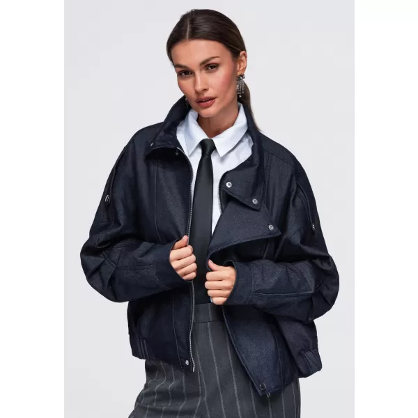  Geaca de dama OMBRE OW-JALP-0137 ALBASTRU MARIN 