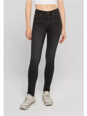 Pantaloni de dama URBAN CLASSICS TB8370 NEGRU SPALAT