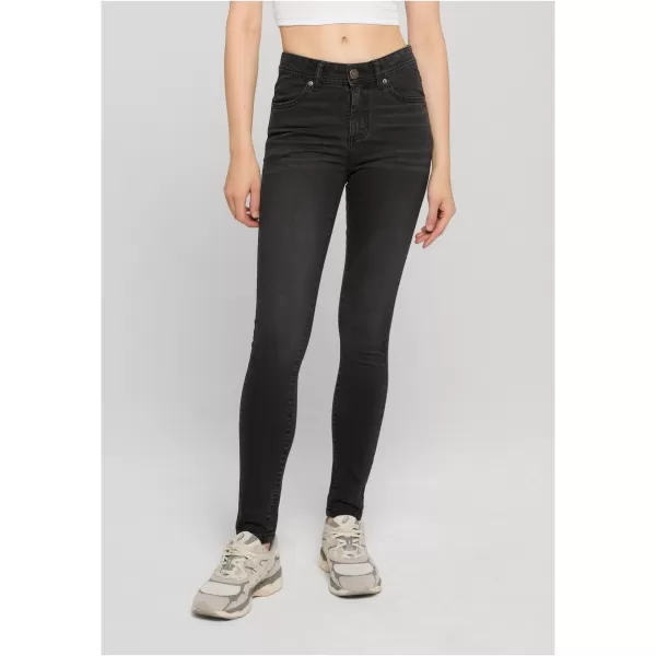  Pantaloni de dama URBAN CLASSICS TB8370 NEGRU SPALAT 