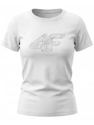 Tricou pentru femei 4F WMM00TTSHF3309 ALB