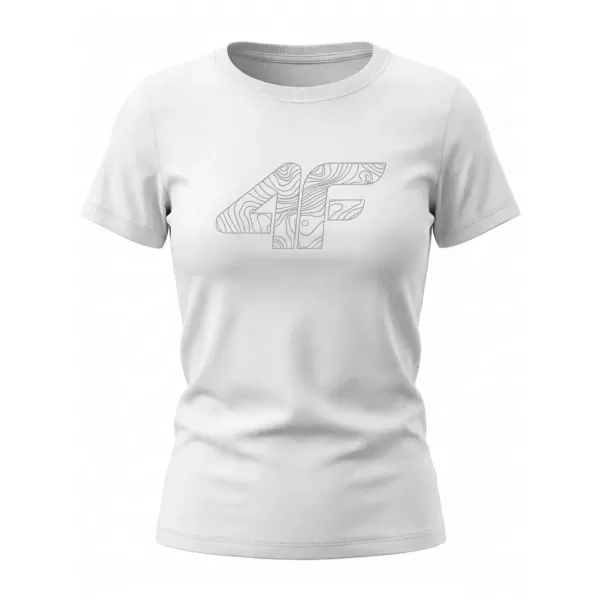  Tricou pentru femei 4F WMM00TTSHF3309 ALB 