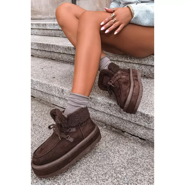  Pantofi de dama BIG STAR SHOES UU274214 UMBRE MARO/BEJ 