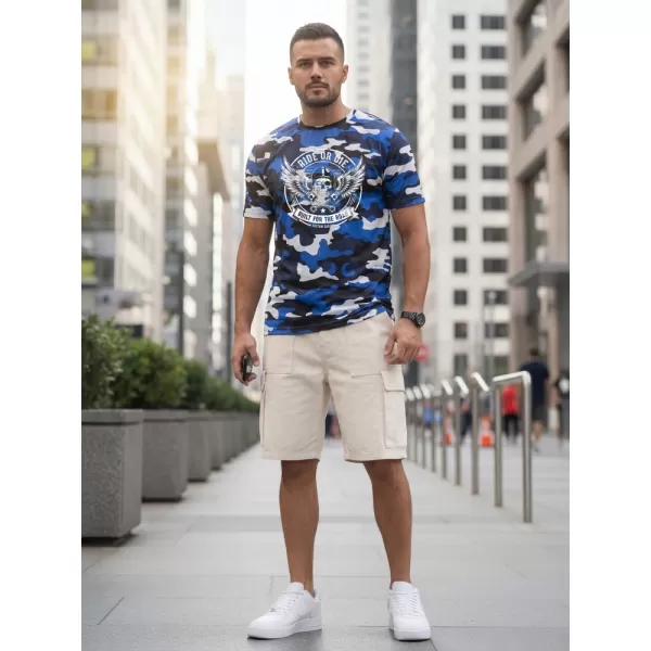  Tricou pentru bărbați DSTREET NX2004R-BL-M ALBASTRU 