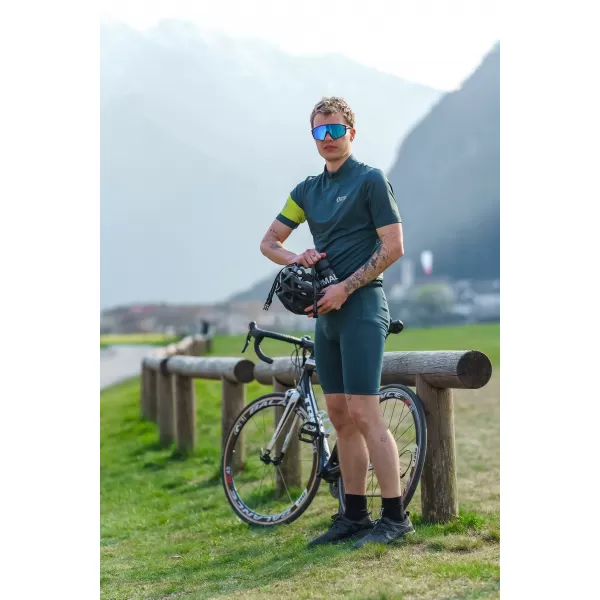  Tricou de ciclism pentru bărbați NORDBLANC CAMEL NBSMF8079 VERDE ÎNCHIS 