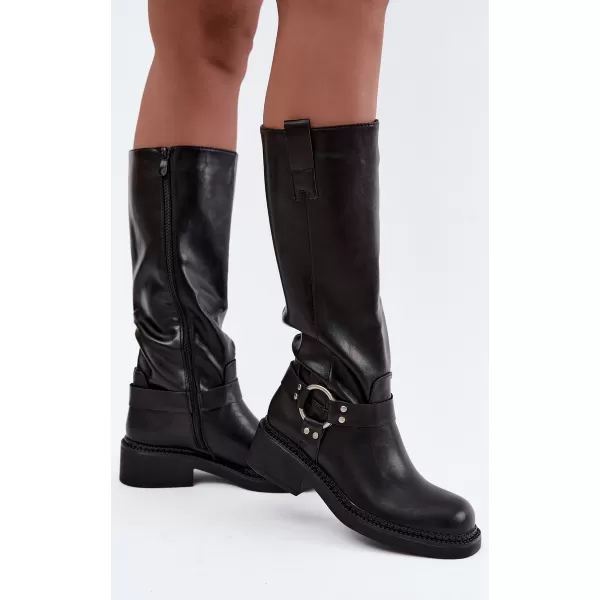  Cizme de dama BOTO LQ-137 NEGRU 