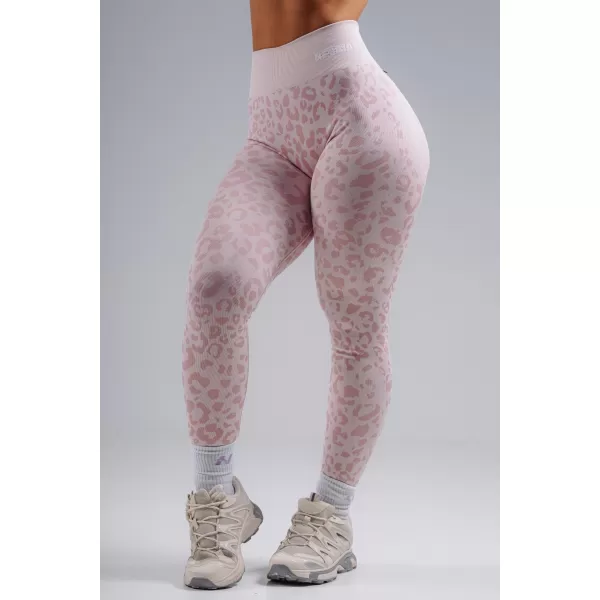  Jambiere compresive push-up cu imprimeu leopard NEBBIA PRIMAL 849 LEOPARD ROZ 