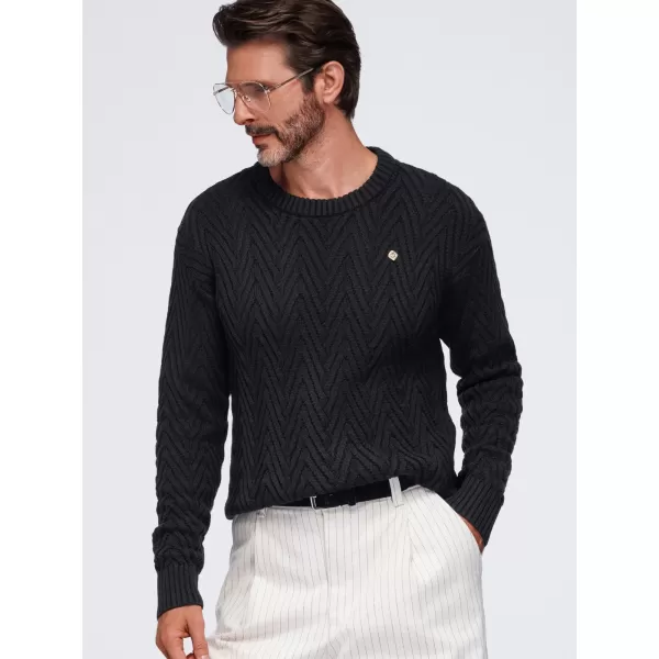  Pulover pentru bărbați OMBRE OM-SWSW-0190 NEGRU 