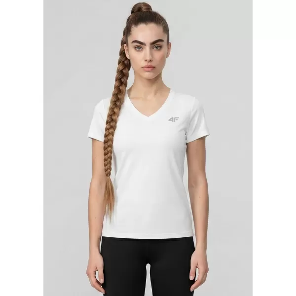  Tricou pentru femei 4F WMM00TTSHF3307 ALB 