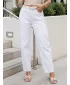 Pantaloni de dama DSTREET UY3054 ALB