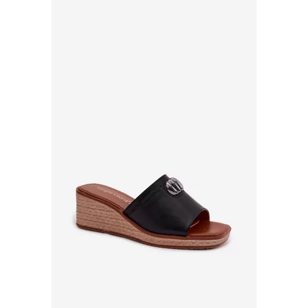  Papuci de damă SERGIO LEONE KL325 NEGRU 