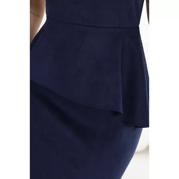  Rochie NUMOCO MIDI A192-18 ALBASTRU ÎNCHIS 