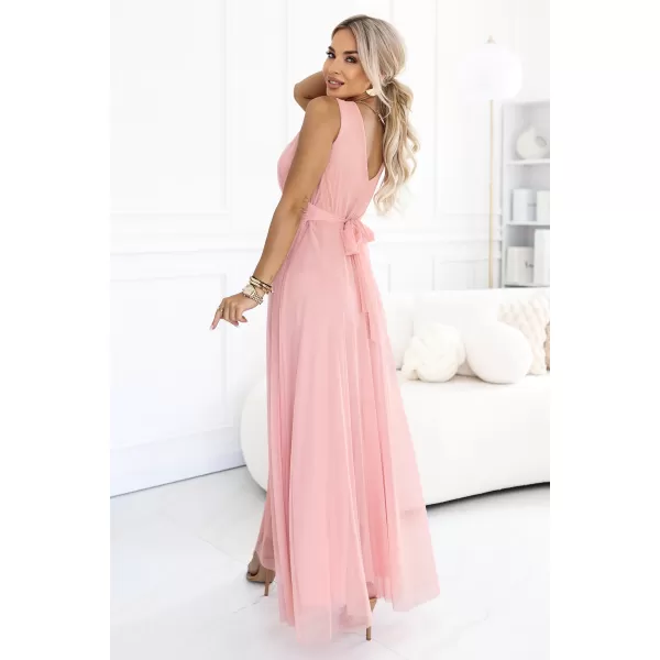  Rochie de femei NUMOCO 678-5 ROZ PUDRA 