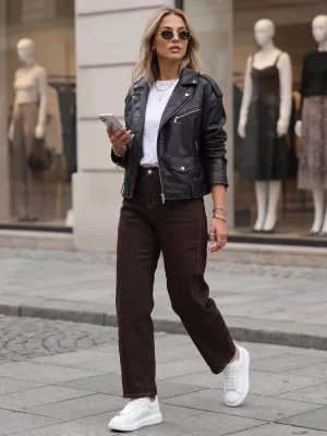 Pantaloni de dama DSTREET UY3120 MARO