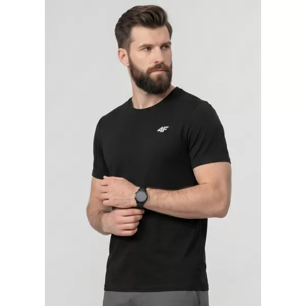 Tricou pentru bărbați 4F WAW25TTSHM2373 NEGRU ADÂNC 