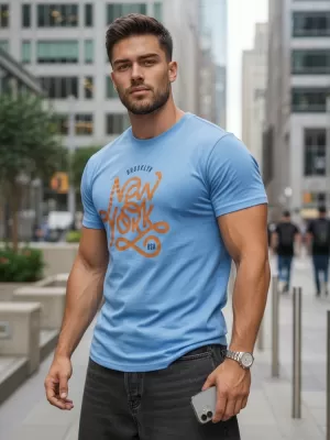 Tricou pentru bărbați DSTREET RX5370 ALBASTRU