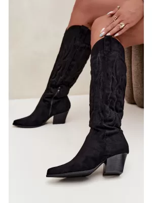 Cizme de dama BOTO 9697A-1 NEGRU
