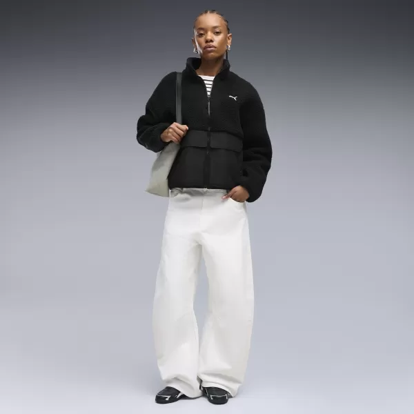  Geaca de dama PUMA RE:FIBRE SHERPA JACKET W 69456701 PUMA NEGRU 