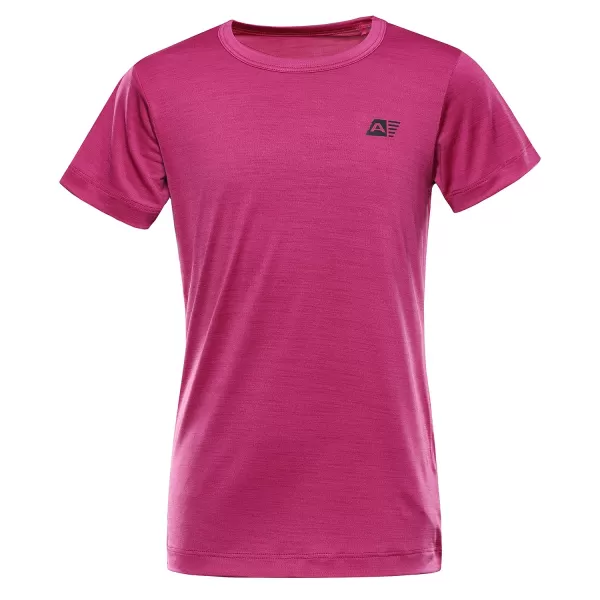  Tricou pentru copii ALPINE PRO BASIKO ROȘU FUCSIA 