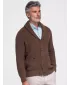 Cardigan pentru bărbați OMBRE OM-SWCD-0200 MARO