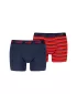 Boxeri pentru bărbați PUMA ELEMENTS MEN STRIPED BOXERS 2P 93884205 ROȘU/BLEUMARIN