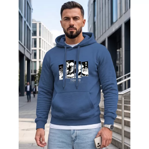  Hanorac pentru bărbați DSTREET NX5146BX-17-09 ALBASTRU 