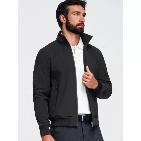  Jachetă cu glugă pentru bărbați OMBRE OM-JANP-0233 NEGRU 