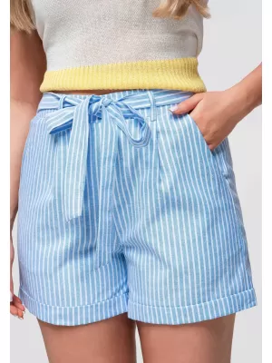 Pantaloni scurți de damă OMBRE OW-ST-E0005 ALBASTRU DESCHIS