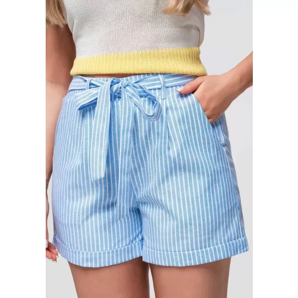  Pantaloni scurți de damă OMBRE OW-ST-E0005 ALBASTRU DESCHIS 