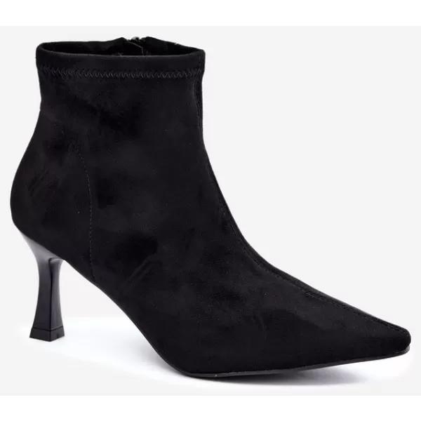  Botine de dama BOTO 7107 NEGRU MAT 