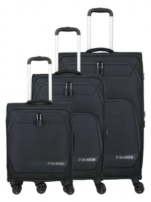 Un set de valize TRAVELITE Kick Off 4w S, M exp, L exp ANTRACIT
