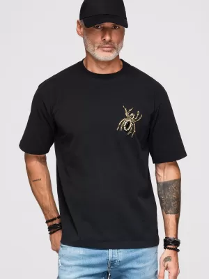 Tricou pentru bărbați OMBRE OM-TSCT-0277 NEGRU