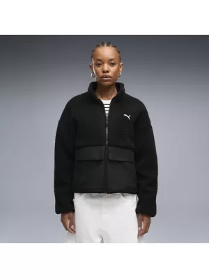 Geaca de dama PUMA RE:FIBRE SHERPA JACKET W 69456701 PUMA NEGRU