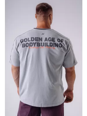 Tricouri pentru bărbați NEBBIA OLYMPIA MUSCLE COVER 942 GRI DESCHIS