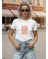 Tricou pentru femei DSTREET NX8040RY-WH ALB