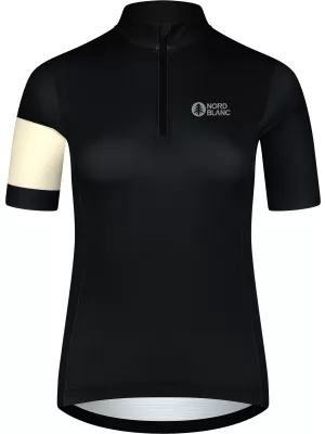 Tricou de ciclism pentru femei NORDBLANC ENTHUSIAST NBSLF8084 NEGRU